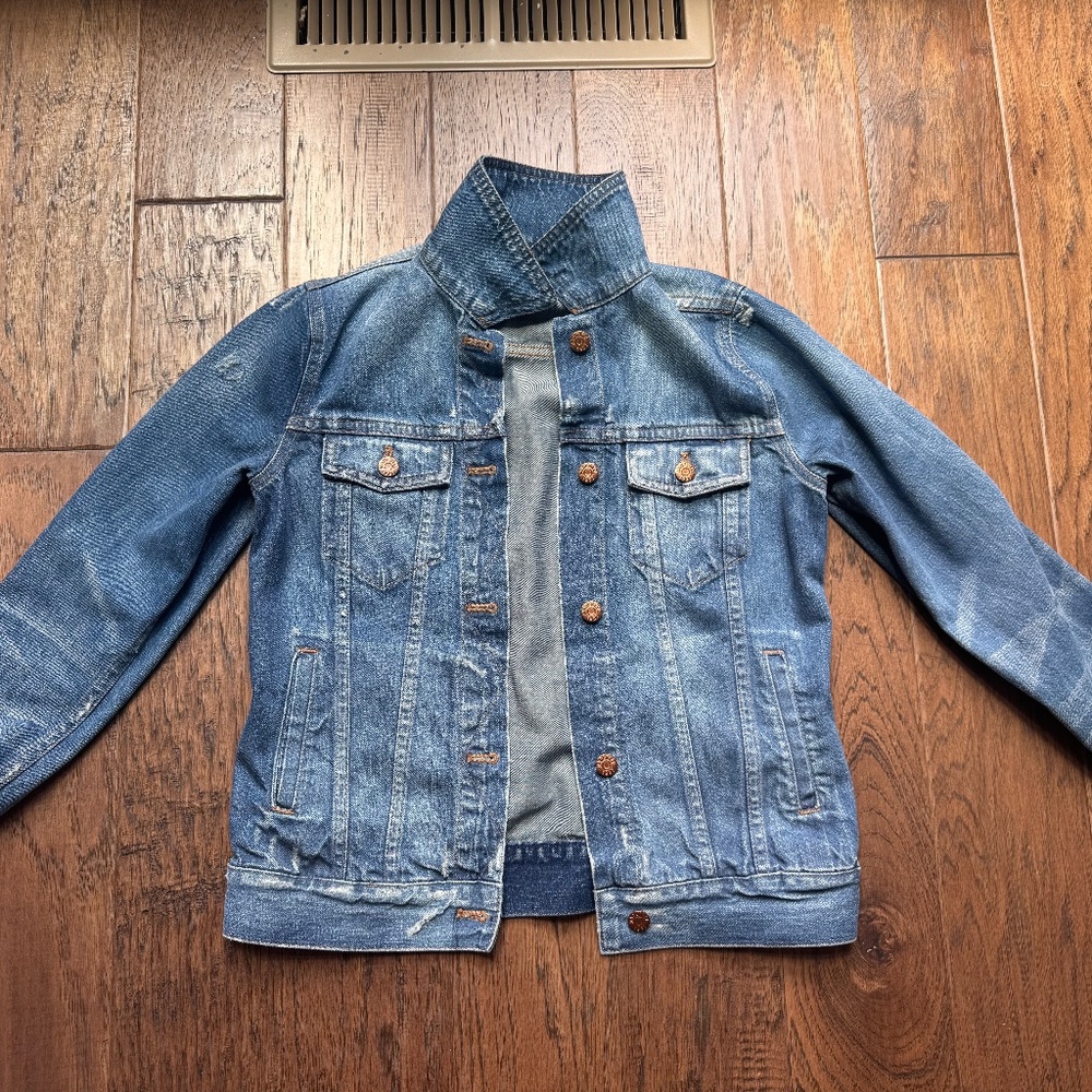 Madewell Distressed Denim Jacket - size S